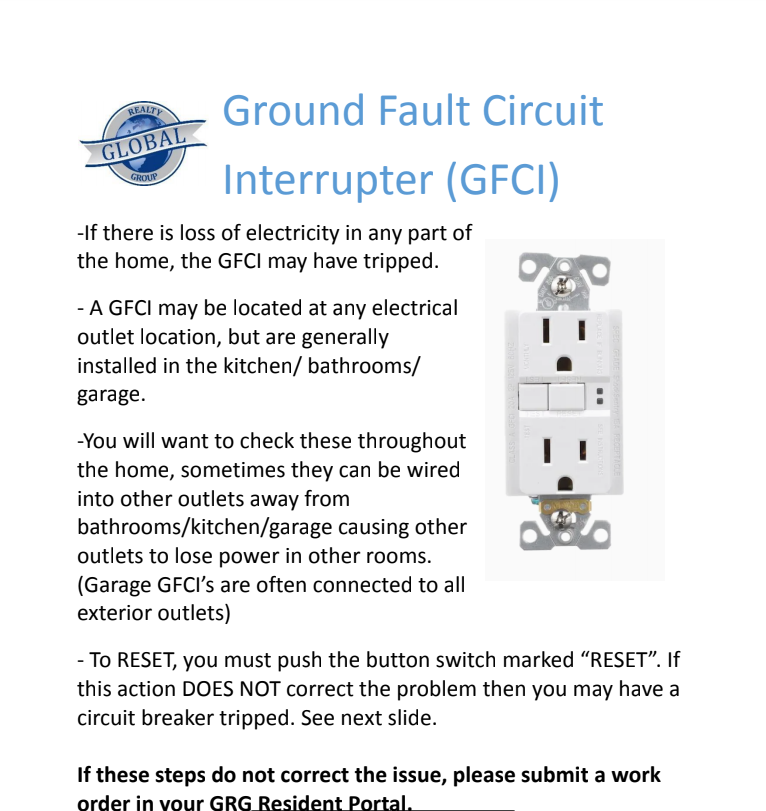 Ground Fault Circuit Interrupter (GFCI)